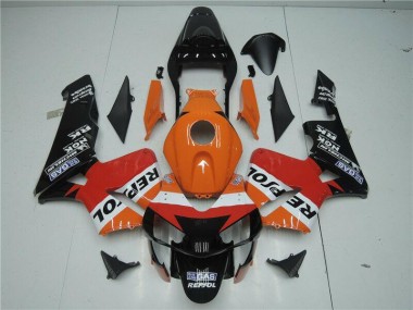 Best 2003-2004 Orange Red Black Honda CBR600RR Motorcycle Fairings MF1011