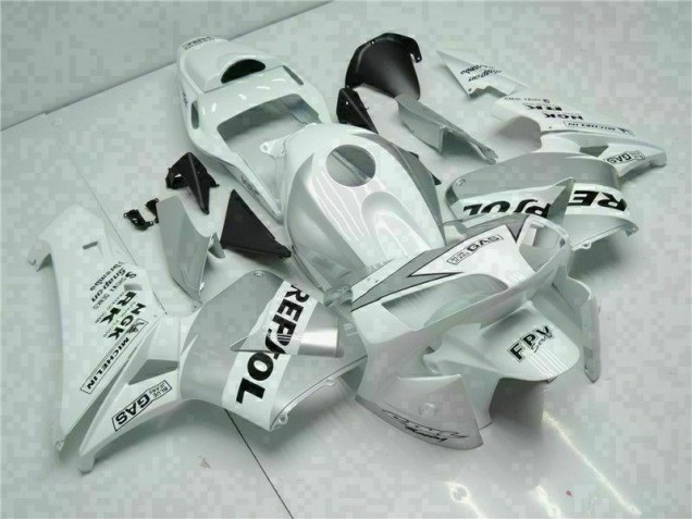 Best 2003-2004 White Silver Repsol Honda CBR600RR Replacement Fairings Best 2003-2004 White Silver Repsol Honda CBR600RR Replacement Fairings