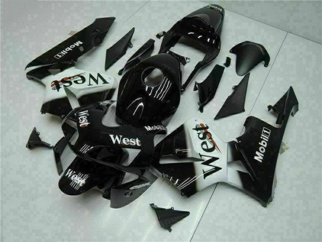 Best 2003-2004 Black West Honda CBR600RR Motorcycle Fairings Kit Best 2003-2004 Black West Honda CBR600RR Motorcycle Fairings Kit