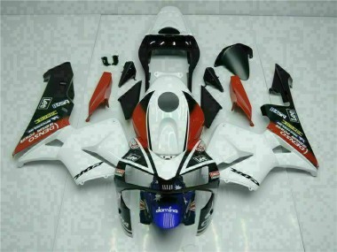Best 2003-2004 White Blue Honda CBR600RR Motorcylce Fairings
