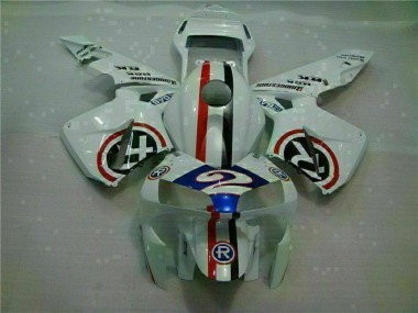 Best 2003-2004 White Blue R 2 Honda CBR600RR Motorcycle Fairings