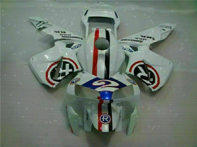 Best 2003-2004 White Blue R 2 Honda CBR600RR Motorcycle Fairings Best 2003-2004 White Blue R 2 Honda CBR600RR Motorcycle Fairings