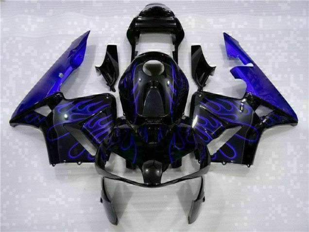 Best 2003-2004 Black with Blue Flame Honda CBR600RR Motorcycle Fairing Kits Best 2003-2004 Black with Blue Flame Honda CBR600RR Motorcycle Fairing Kits