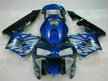 Best 2003-2004 Blue with Silver Flame Honda CBR600RR Motorbike Fairing