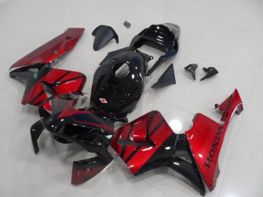 Best 2003-2004 Black Candy Red Honda CBR600RR Motorcycle Fairing