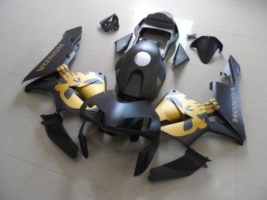 Best 2003-2004 Black Gold Decal Honda CBR600RR Motorcycle Fairings Kit