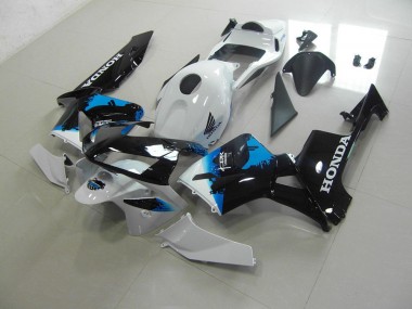 Best 2003-2004 White Black Blue Honda CBR600RR Motorcycle Fairings Kit