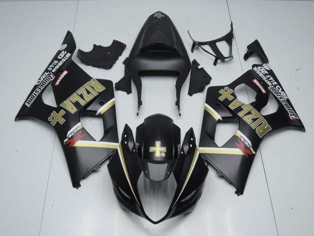 Best 2003-2004 Matte Black Rizla Suzuki GSXR 1000 Motorbike Fairing Best 2003-2004 Matte Black Rizla Suzuki GSXR 1000 Motorbike Fairing