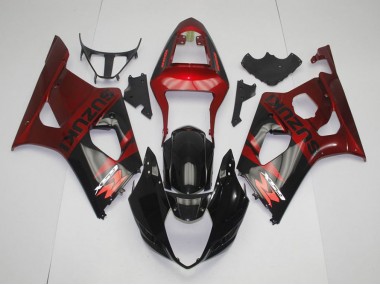 Best 2003-2004 Black Red Suzuki GSXR 1000 Replacement Motorcycle Fairings