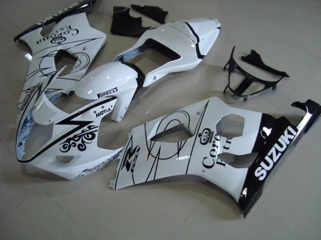 Best 2003-2004 White Corona Suzuki GSXR 1000 Bike Fairings