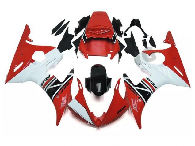 Best 2003-2005 Red White Black Yamaha YZF R6 Motorcycle Fairings Kits Best 2003-2005 Red White Black Yamaha YZF R6 Motorcycle Fairings Kits