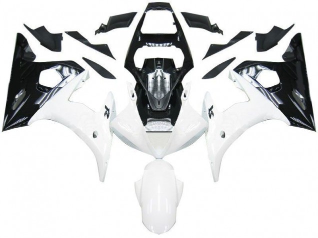 Best 2003-2005 Black White Yamaha YZF R6 Motorcycle Fairing Kits Best 2003-2005 Black White Yamaha YZF R6 Motorcycle Fairing Kits
