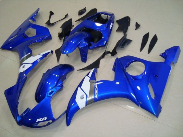 Best 2003-2005 OEM Style Blue Yamaha YZF R6 Bike Fairings