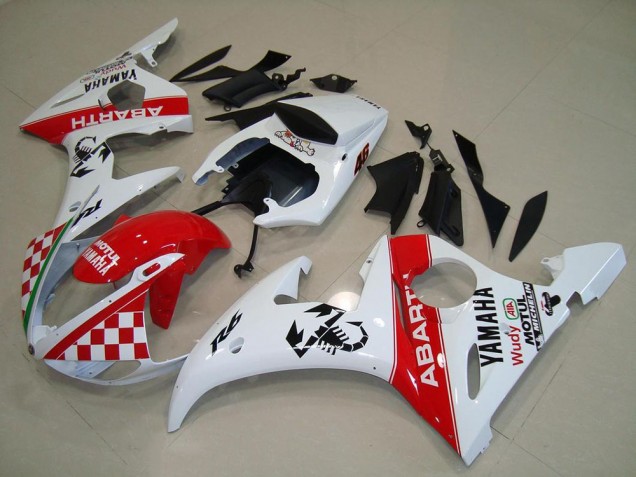 Best 2003-2005 Red White Yamaha YZF R6 Motorcyle Fairings Best 2003-2005 Red White Yamaha YZF R6 Motorcyle Fairings
