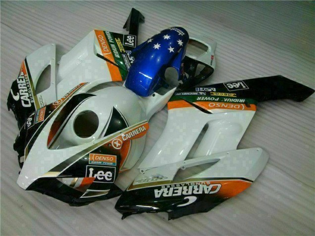 Best 2004-2005 White Blue Honda CBR1000RR Replacement Fairings