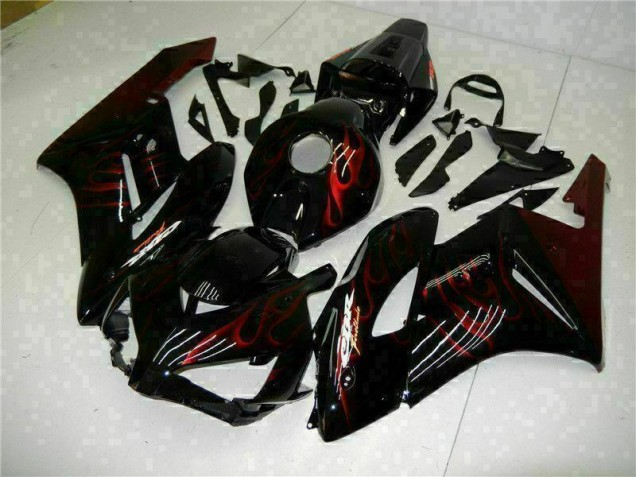 Best 2004-2005 Red Flame Black Honda CBR1000RR Replacement Fairings Best 2004-2005 Red Flame Black Honda CBR1000RR Replacement Fairings