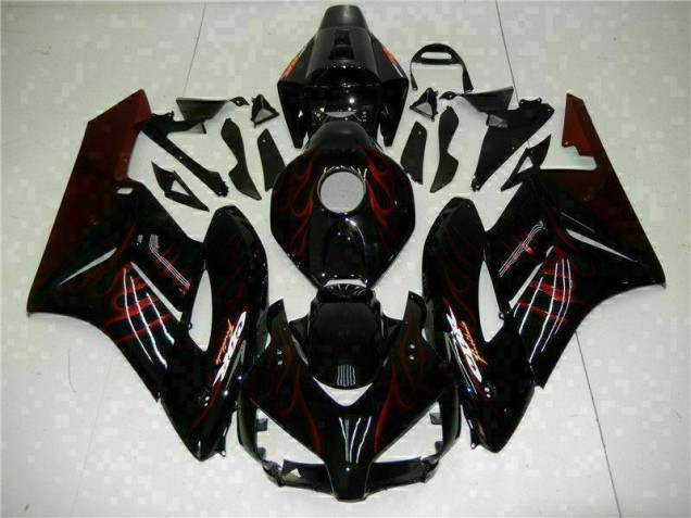 Best 2004-2005 Red Flame Black Honda CBR1000RR Replacement Fairings Best 2004-2005 Red Flame Black Honda CBR1000RR Replacement Fairings