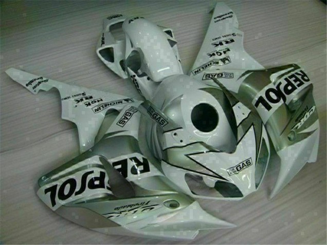 Best 2004-2005 Silver Repsol Honda CBR1000RR Bike Fairings & Plastics