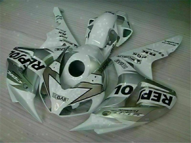 Best 2004-2005 Silver Repsol Honda CBR1000RR Bike Fairings & Plastics