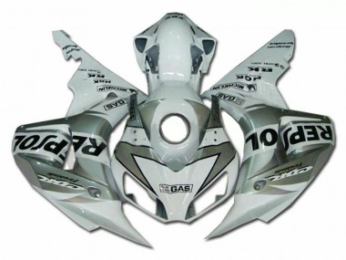 Best 2004-2005 Silver Repsol Honda CBR1000RR Bike Fairings & Plastics
