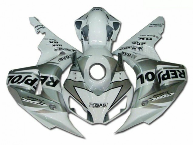 Best 2004-2005 Silver Repsol Honda CBR1000RR Bike Fairings & Plastics