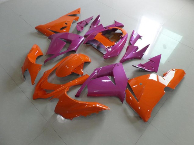 Best 2003-2005 Orange and Pink Kawasaki ZX10R Motorcycle Bodywork Best 2003-2005 Orange and Pink Kawasaki ZX10R Motorcycle Bodywork