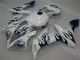 Best 2004-2006 White Blue Flame Yamaha YZF R1 Replacement Fairings