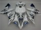 Best 2004-2006 White Blue Flame Yamaha YZF R1 Replacement Fairings