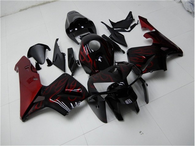 Best 2005-2006 Red Flame Black Honda CBR600RR Bike Fairings Best 2005-2006 Red Flame Black Honda CBR600RR Bike Fairings