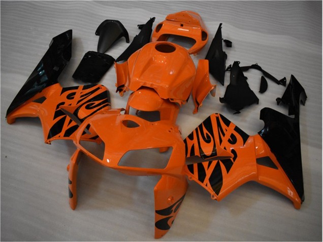 Best 2005-2006 Orange Black Honda CBR600RR Motorbike Fairing Best 2005-2006 Orange Black Honda CBR600RR Motorbike Fairing