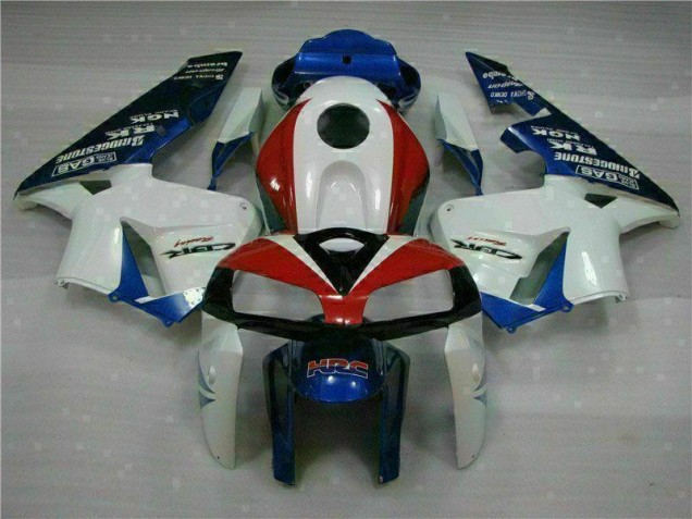 Best 2005-2006 White Blue Honda CBR600RR Moto Fairings Best 2005-2006 White Blue Honda CBR600RR Moto Fairings