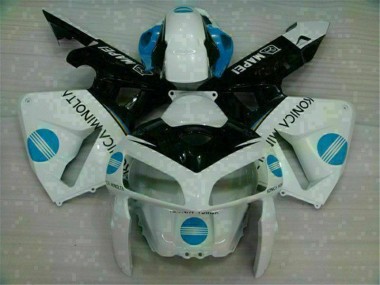 Best 2005-2006 White Blue Honda CBR600RR Motorcyle Fairings