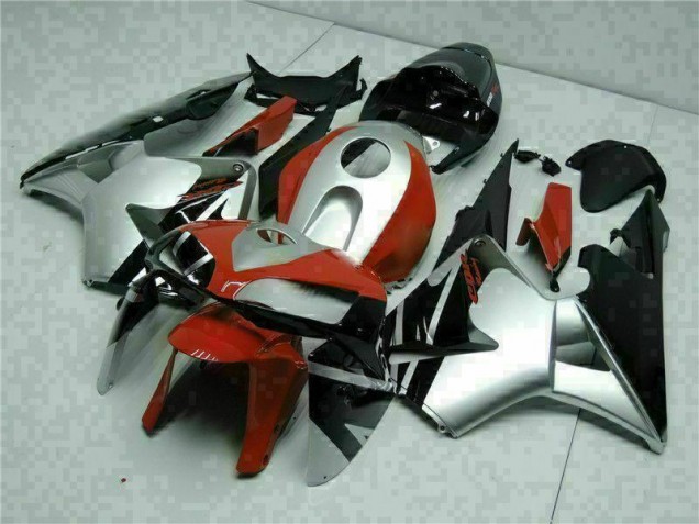 Best 2005-2006 Black Silver Red Honda CBR600RR Motorcycle Fairings Best 2005-2006 Black Silver Red Honda CBR600RR Motorcycle Fairings