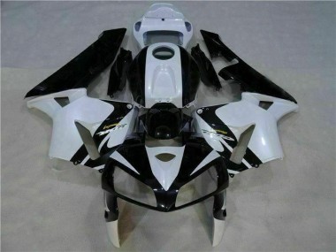 Best 2005-2006 White Black Honda CBR600RR Motorbike Fairing