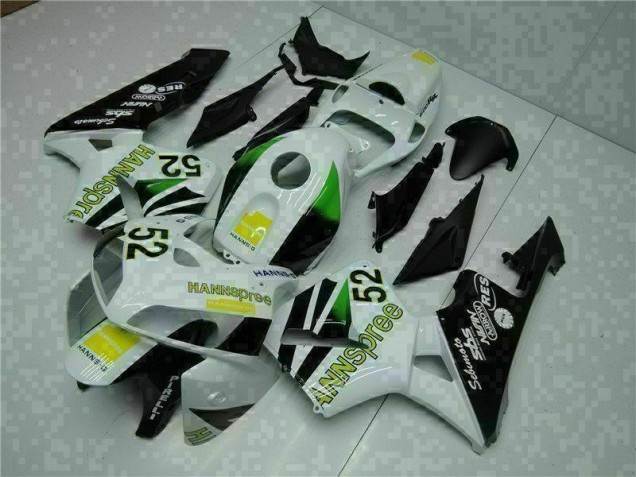 Best 2005-2006 White Yellow Green 52 Honda CBR600RR Motorcycle Bodywork Best 2005-2006 White Yellow Green 52 Honda CBR600RR Motorcycle Bodywork