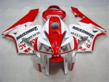 Best 2005-2006 Red White Honda CBR600RR Bike Fairings