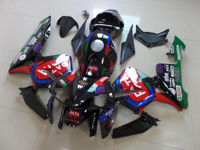 Best 2005-2006 Black Red Pata Honda CBR600RR Motorbike Fairings Best 2005-2006 Black Red Pata Honda CBR600RR Motorbike Fairings