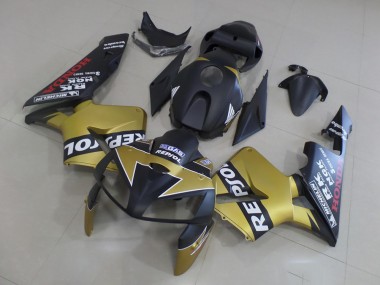 Best 2005-2006 Black Gold Repsol Honda CBR600RR Motorcycle Fairings Kit