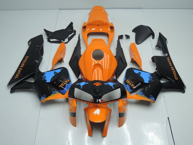 Best 2005-2006 Orange Black Honda CBR600RR Motorcycle Fairings Best 2005-2006 Orange Black Honda CBR600RR Motorcycle Fairings