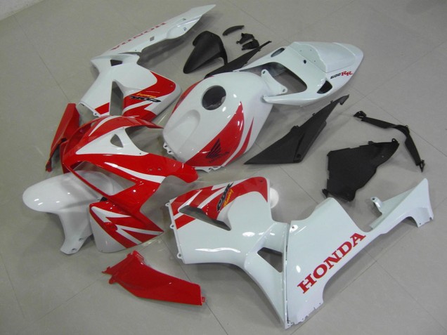 Best 2005-2006 Red White Honda CBR600RR Replacement Motorcycle Fairings Best 2005-2006 Red White Honda CBR600RR Replacement Motorcycle Fairings