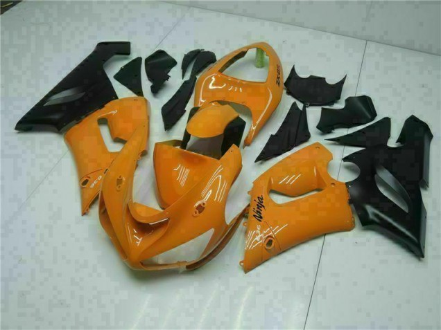 Best 2005-2006 Orange Kawasaki ZX6R Bike Fairing