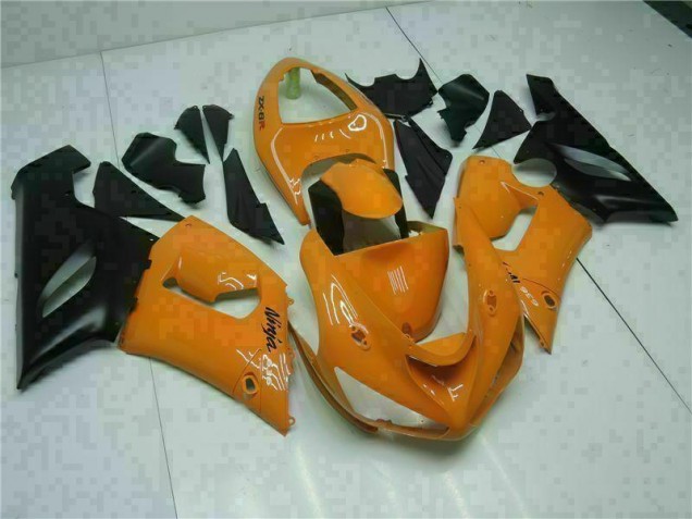 Best 2005-2006 Orange Kawasaki ZX6R Bike Fairing