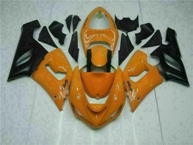 Best 2005-2006 Orange Kawasaki ZX6R Bike Fairing