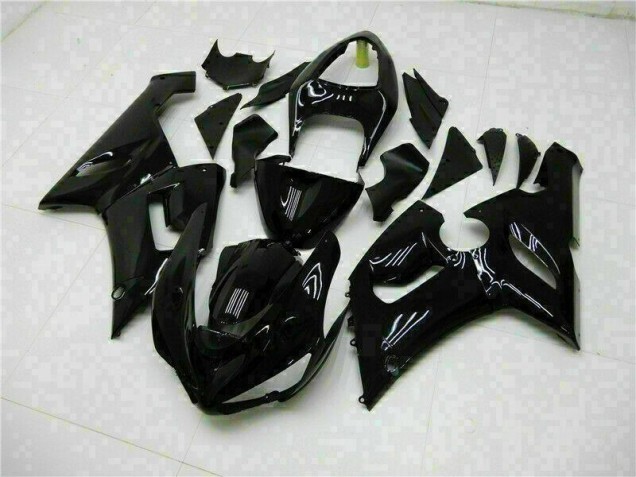 Best 2005-2006 Glossy Black Kawasaki ZX6R Motor Fairings Best 2005-2006 Glossy Black Kawasaki ZX6R Motor Fairings