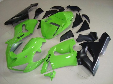 Best 2005-2006 Lime Green Kawasaki ZX6R Bike Fairings