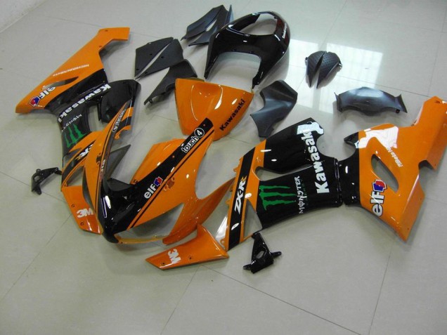 Best 2005-2006 Orange Monster Kawasaki ZX6R Bike Fairing Best 2005-2006 Orange Monster Kawasaki ZX6R Bike Fairing