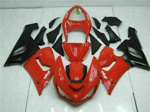 Best 2005-2006 Red Kawasaki ZX6R Bike Fairing Kit