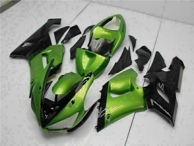 Best 2005-2006 Green Kawasaki ZX6R Motorcycle Bodywork Best 2005-2006 Green Kawasaki ZX6R Motorcycle Bodywork