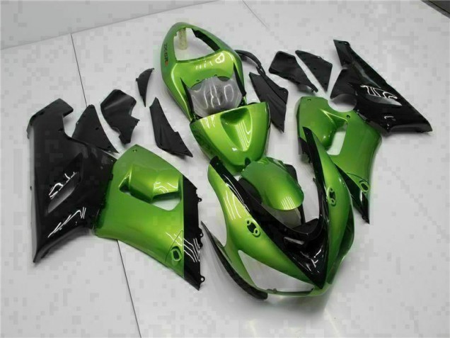 Best 2005-2006 Green Kawasaki ZX6R Motorcycle Bodywork Best 2005-2006 Green Kawasaki ZX6R Motorcycle Bodywork