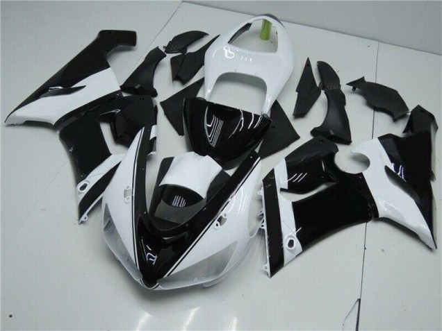 Best 2005-2006 Black White Kawasaki ZX6R Moto Fairings